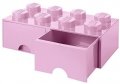 neuveden: Úložný box LEGO s šuplíky 8 - světle růžový