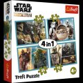 neuveden: Trefl Puzzle Star Wars - Mandalorian a jeho svět 4v1 (35,48,54,70 dílků)