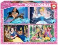 neuveden: Puzzle Disney princezny 4v1 (50,80,100,150 dílků)