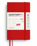 -: Týdenní plánovač Cherry, Pocket A6 2027, Softcover, anglicky