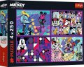neuveden: Puzzle Příhody Mickeyho Mouse a přátel/4x250 dílků