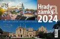 neuveden: Kalendář 2024 Hrady a zámky, stolní, týdenní, 225 x 150 mm