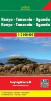 neuveden: AK 2104 Keňa Tanzanie Uganda Rwanda 1:2 000 000 / automapa