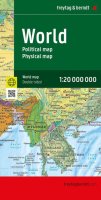 neuveden: Mapa světa 1:20.000.000 / politická - fyzická, složená mapa