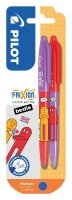 : Gumovací roller FriXion Ball 07, Friends Ltd., R., BL, 2ks, červená/ fialov