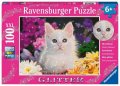 neuveden: Ravensburger Puzzle - Kočka 100 dílků, třpytivé