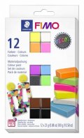 neuveden: FIMO sada 12 barev x 25 g - Efekt Neon