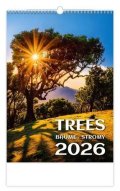 neuveden: Kalendář nástěnný 2026 - Trees/Bäume/Stromy