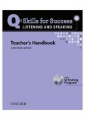 Lawson Lawrence: Q Skills for Success 4 Listening & Speaking Teacher´s Handbook with Q Testi