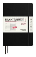 -: Týdenní plánovač & Zápisník Black, Medium A5 2027, anglicky