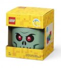neuveden: LEGO® úložná hlava (velikost S) - zelený kostlivec