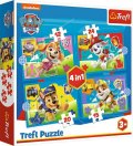 neuveden: Puzzle Tlapková patrola: Běžící štěňata 4v1 (12,15,20,24 dílků)