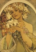 neuveden: Pohled Alfons Mucha – Flower, krátký