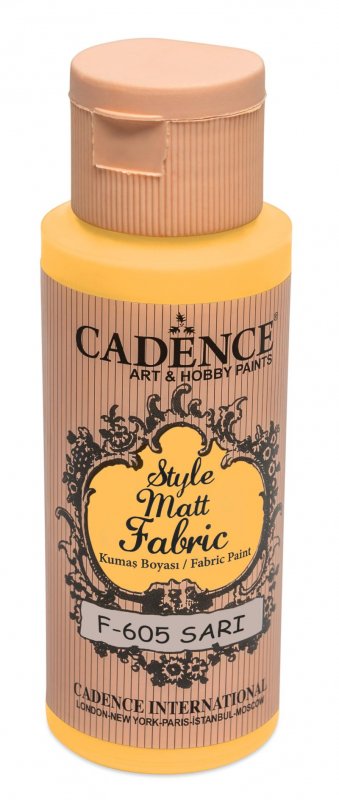 neuveden: Textilní barva Cadence Style Matt Fabric - tmavě žlutá / 50 ml
