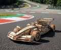 -: NiXiM Dřevěné 3D puzzle Závodní formule
