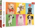 neuveden: Trefl Puzzle Šťastní psi / 500 dílků