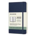 neuveden: Moleskine Plánovací zápisník 2022 modrý S, měkký