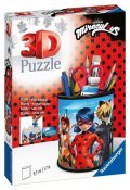 neuveden: 3D Puzzle: Stojan na tužky Kouzelná Beruška a Černý Kocour 54 dílků