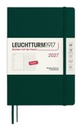 -: Týdenní plánovač & Zápisník Forest Green, tečkovaný Medium A5 2027, anglick