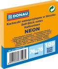 neuveden: Samolepicí bloček 76 x 76 mm - neonově oranžový 100 listů