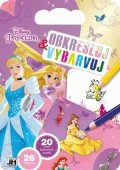 neuveden: Princezny - Obkresluj a vybarvuj