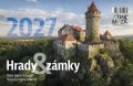 : Kalendář 2027 Hrady a zámky, stolní, týdenní, 14 x 21,4 cm