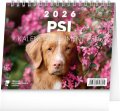 neuveden: Kalendář 2026 stolní: Psi - se jmény psů, 16,5 x 13 cm