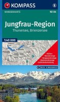 : Oblast Jungfrau, jezero Thun, jezero Brienz 1:40 000 / turistická mapa KOMP