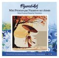 : Mini malování podle čísel - Gejša Na Procházce 20x20cm na rámu
