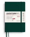 -: Týdenní plánovač Forest Green, Paperback B6+ 2027, anglicky