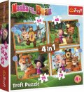 neuveden: Trefl Puzzle Máša a medvěd - V lese 4v1