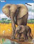 neuveden: Puzzle MAXI - Slon + slůně/32 dílků