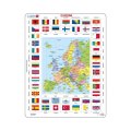 neuveden: Puzzle Evropa: mapa/Vlajky 70 dílků
