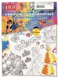 neuveden: Vybarvovací ubrousky Princezny 12 kusů