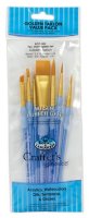 neuveden: Royal  Langnickel Sada štětců GOLD TAKLON, 7ks (mix plochý,seříznutý,špičat