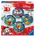 : Puzzle ozdoby Disney Vánoce, sada 4x54 dílků