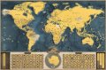 neuveden: Stírací mapa světa EN - coffee edice XXL