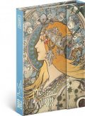 neuveden: Diář 2022: Alfons Mucha - týdenní, magnetický, 11 x 16 cm (západní verze)