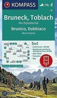 neuveden: Bruneck, Toblach, Hochpustertal, Brunico, Dobbiaco, Alta Pusteria 1:50 000