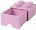 neuveden: Úložný box LEGO s šuplíkem 4 - světle růžový