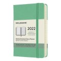 neuveden: Moleskine Plánovací zápisník 2022 zelený S, tvrdý