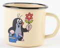 Miler Zdeněk: Krtek - hrnek smaltovaný 8cm, krémový/ konev