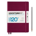 neuveden: Leuchtturm1917 Zápisník 120G Port Red A5 linkovaný