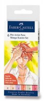 neuveden: Faber - Castell Popisovač Pitt Artist Pen Manga Kaoiro 6 ks