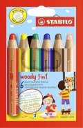 neuveden: Pastelka STABILO Woody 3v1 sada 6 ks v pouzdru