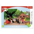 neuveden: Trefl Puzzle Bing - Hra s koťaty / 15 dílků