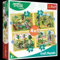 neuveden: Trefl Puzzle Treflíci - Zábava 4v1 (12,15,20,24 dílků)