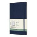 neuveden: Moleskine Horizontální diář 2022 modrý L, měkký, tvrdý