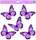 neuveden: Okenní fólie 33 x 30cm - motýli s glitry/mix motivů