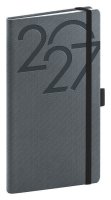 : NOTIQUE Kapesní diář Ajax 2027, černý, 9 x 15,5 cm